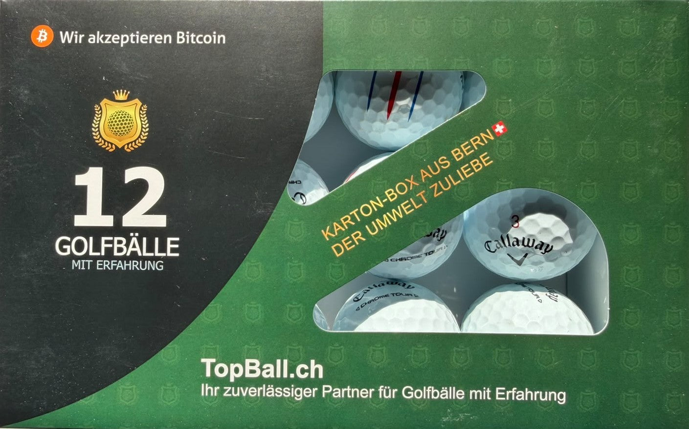 Callaway Chrome Tour Golfbälle in TopBall 12er Box – Premium Tour Lakeballs mit hoher Ballgeschwindigkeit und Kontrolle