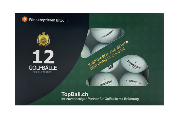 Gebrauchte Bridgestone B330 Golfbälle im 12er Set in gutem Zustand, recycelte Golfbälle günstig kaufen