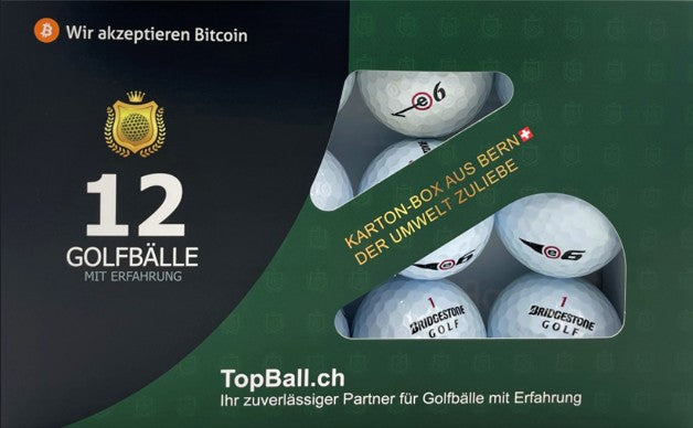 ⛳ Bridgestone E6 Lakeballs – 12 gebrauchte Golfbälle mit Erfahrung in der TopBall Box, geliefert aus Bern