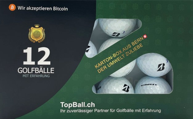 ⛳ Bridgestone Tour B XS Lakeballs – 12 gebrauchte Premium-Golfbälle mit Erfahrung in der TopBall Box, geliefert aus Bern