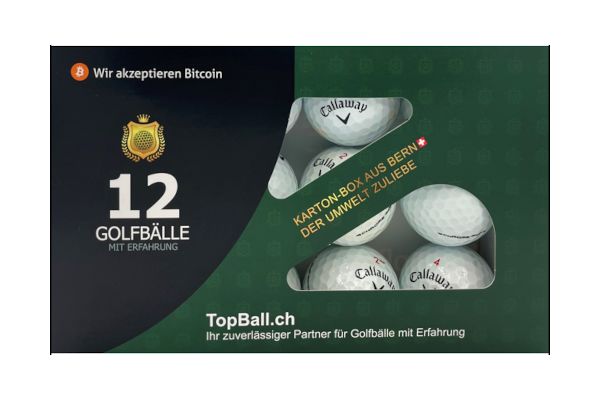 Gebrauchte Bridgestone Chrome Soft Golfbälle im 12er Set in gutem Zustand, recycelte Golfbälle günstig kaufen