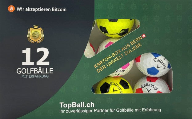 ⛳ Callaway Chrome Soft Truvis Lakeballs – 12 gebrauchte Premium-Golfbälle mit Erfahrung in der TopBall Box, geliefert aus Bern