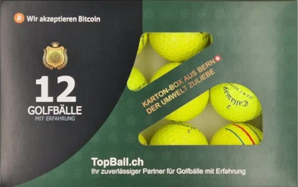 🏌️ Callaway ERC Soft Gelb Golfbälle in der 12er Box von TopBall Schweiz