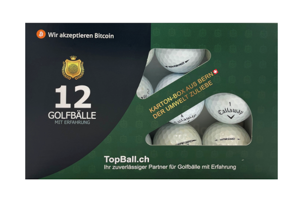 Gebrauchte Callaway Warbird Golfbälle im 12er Set in gutem Zustand, recycelte Golfbälle günstig kaufen