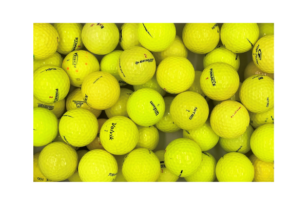 Gebrauchte Gelbe Golfbälle im 50er Netz in gutem Zustand, recycelte Golfbälle günstig kaufen