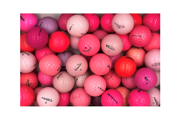 Gebrauchte pink Golfbälle im 50er Netz in gutem Zustand, recycelte Golfbälle günstig kaufen