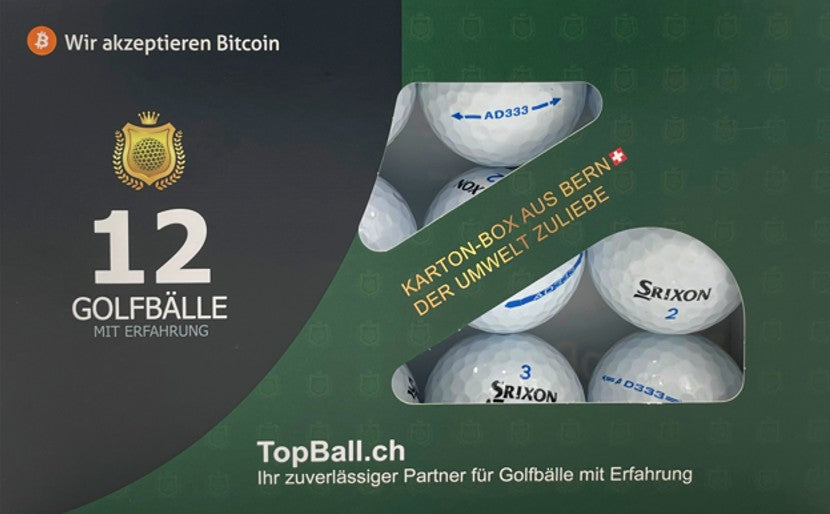 ⛳ Srixon AD333 Lakeballs – 12 gebrauchte Golfbälle mit Erfahrung in der TopBall Box, geliefert aus Bern