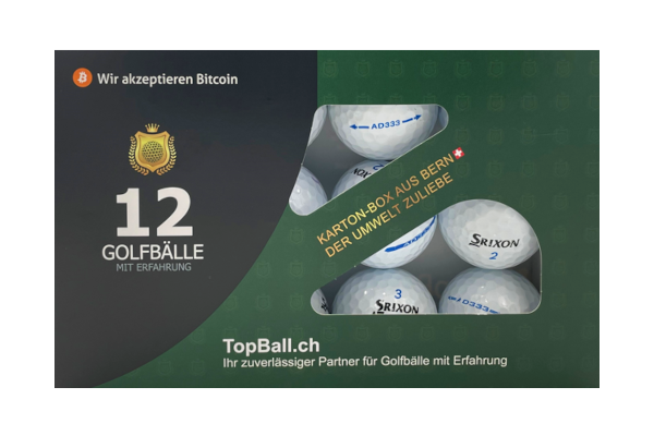 Gebrauchte Srixon AD333 Golfbälle im 12er Set in gutem Zustand, recycelte Golfbälle günstig kaufen