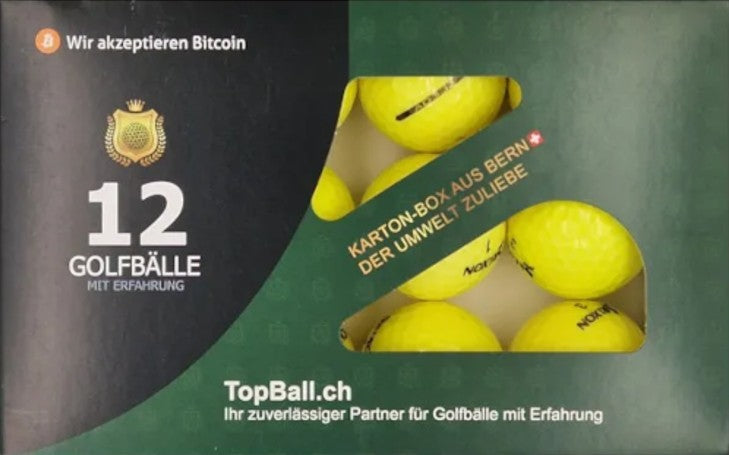 ⛳ Srixon AD333 Gelb Lakeballs – 12 gut sichtbare gelbe Golfbälle mit Erfahrung in der TopBall Box, geliefert aus Bern