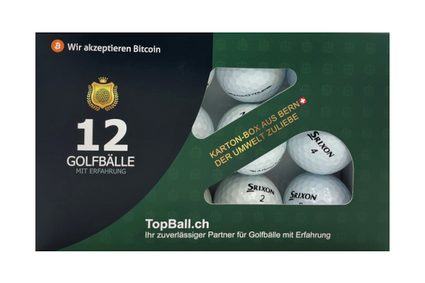 Gebrauchte Srixon AD333 Tour Golfbälle im 12er Set in gutem Zustand, recycelte Golfbälle günstig kaufen