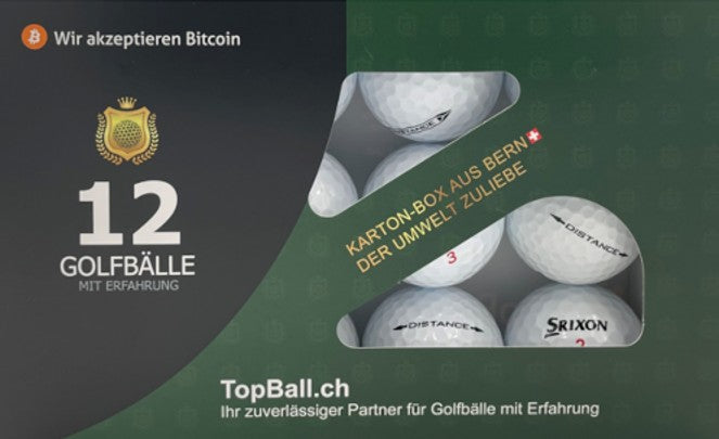 ⛳ Srixon Distance Lakeballs – 12 gebrauchte Golfbälle mit Erfahrung in der TopBall Box, geliefert aus Bern