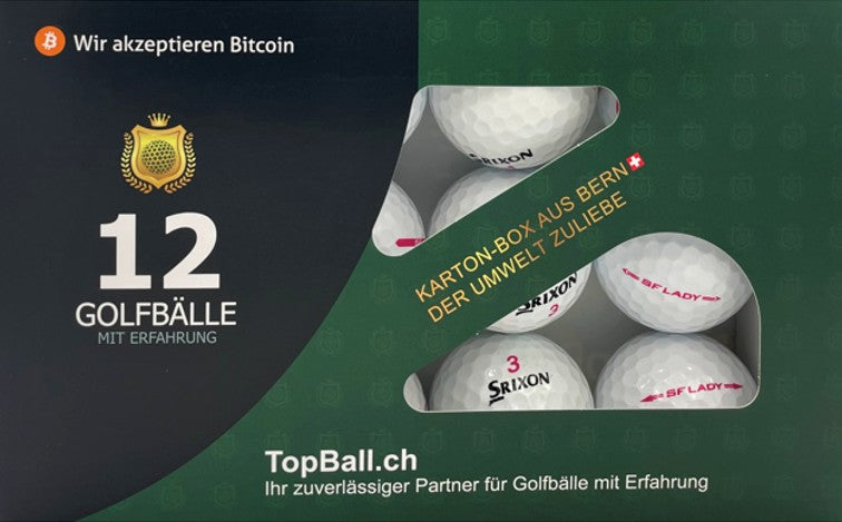 ⛳ Srixon Soft Feel Lady Lakeballs – 12 gebrauchte Golfbälle mit Erfahrung in der TopBall Box, geliefert aus Bern