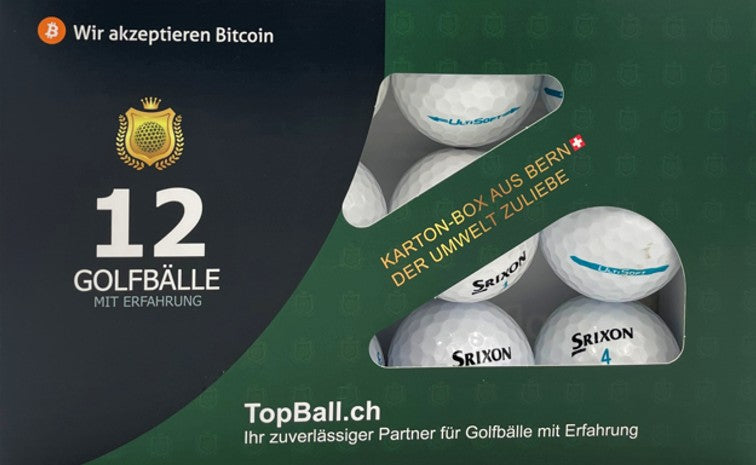 ⛳ Srixon UltiSoft Lakeballs – 12 gebrauchte Golfbälle mit Erfahrung in der TopBall Box, geliefert aus Bern