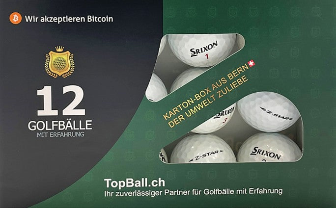 ⛳ Srixon Z-Star Lakeballs – 12 gebrauchte Premium-Golfbälle mit Erfahrung in der TopBall Box, geliefert aus Bern