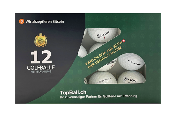 Gebrauchte Srixon Z-Star Golfbälle im 12er Set in gutem Zustand, recycelte Golfbälle günstig kaufen