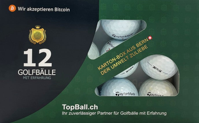 ⛳ TaylorMade Penta TP5x Lakeballs – 12 gebrauchte Premium-Golfbälle mit Erfahrung in der TopBall Box, geliefert aus Bern