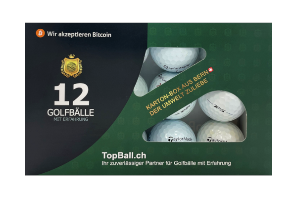 Gebrauchte TaylorMade TP5 Golfbälle im 12er Set in gutem Zustand, recycelte Golfbälle günstig kaufen