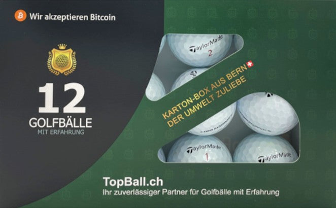 ⛳ TaylorMade Tour Response Lakeballs – 12 gebrauchte Premium-Golfbälle mit Erfahrung in der TopBall Box, geliefert aus Bern