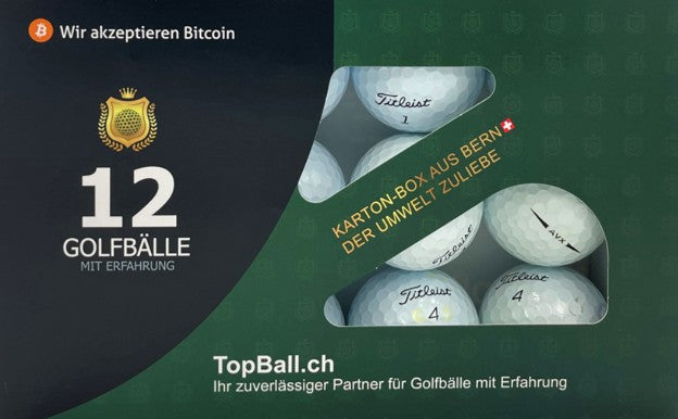 ⛳ Titleist AVX Lakeballs – 12 gebrauchte Premium-Golfbälle mit Erfahrung in der TopBall Box, geliefert aus Bern