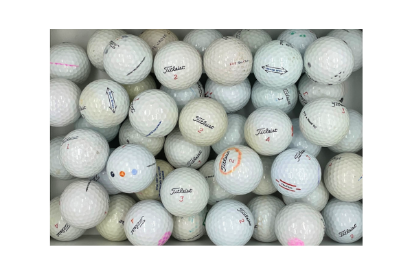Gebrauchte Titleist Golfbälle im 50er Netz in gutem Zustand, recycelte Golfbälle günstig kaufen