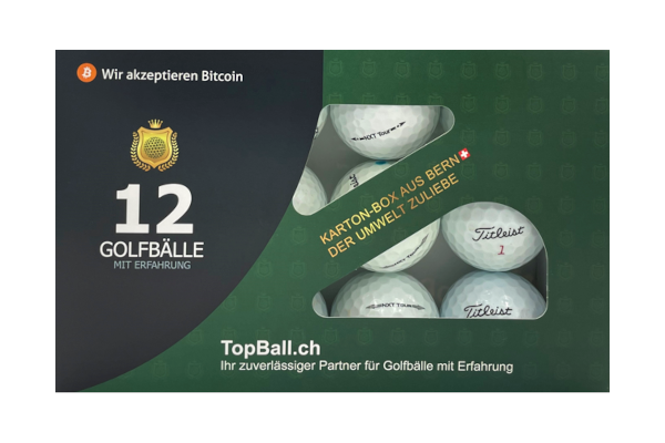 Gebrauchte Titleist NXT Tour Golfbälle im 12er Set in gutem Zustand, recycelte Golfbälle günstig kaufen