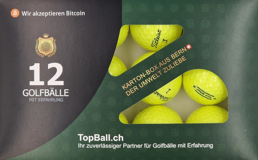 🏌️ Titleist Tour Soft Gelb Golfbälle in der 12er Box von TopBall Schweiz
