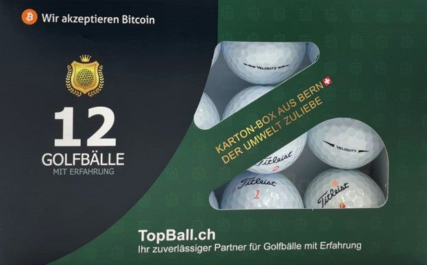 ⛳ Titleist Velocity Lakeballs – 12 gebrauchte Golfbälle mit Erfahrung in der TopBall Box, geliefert aus Bern