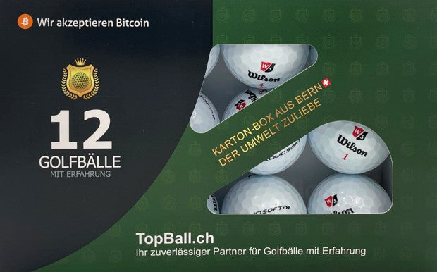 ⛳ Wilson DUO Soft Lakeballs – 12 gebrauchte Golfbälle mit Erfahrung in der TopBall Box, geliefert aus Bern