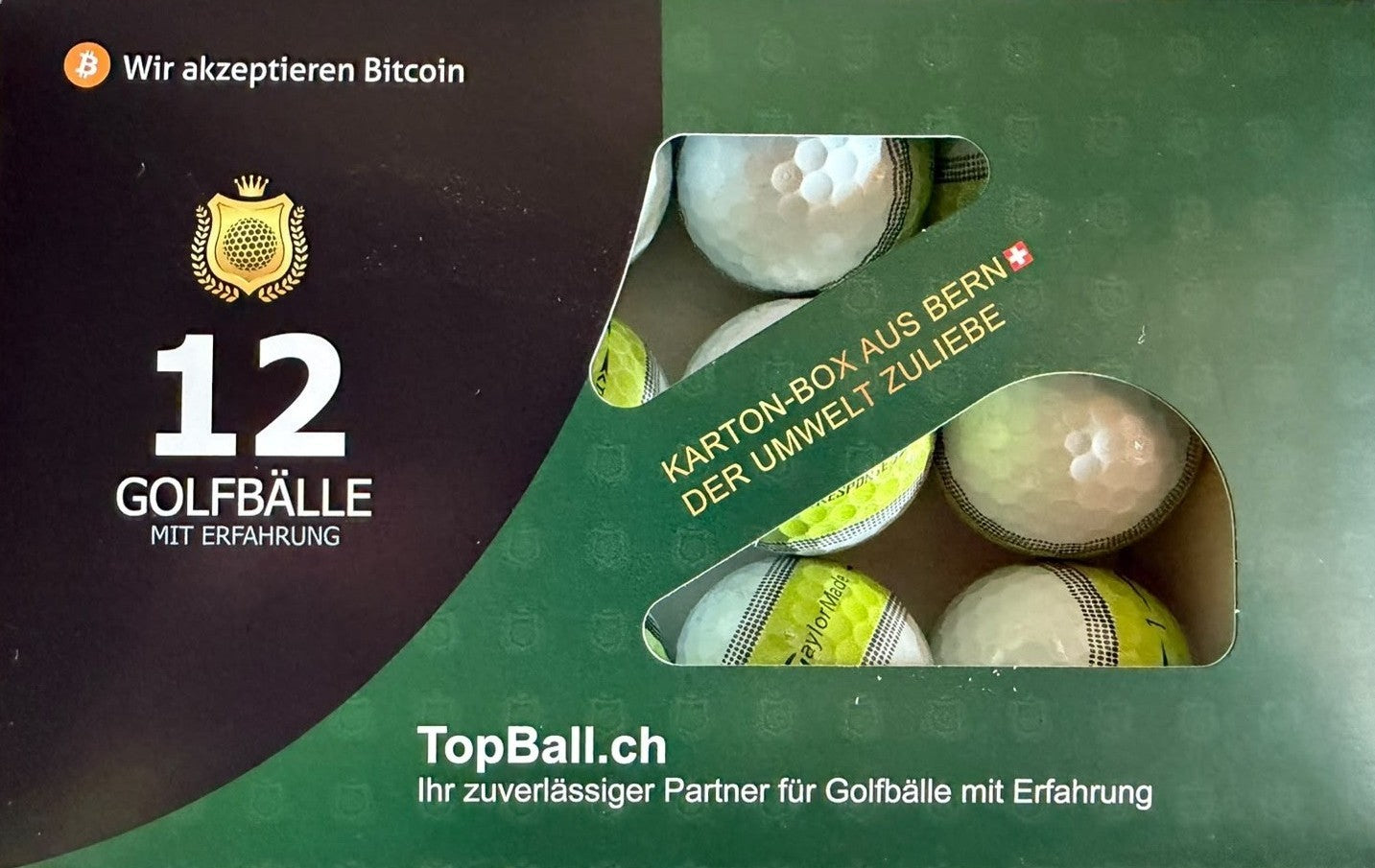 TaylorMade Tour Response Gelb Lakeballs im 12er Set von TopBall für mehr Sichtbarkeit und Tour-Performance