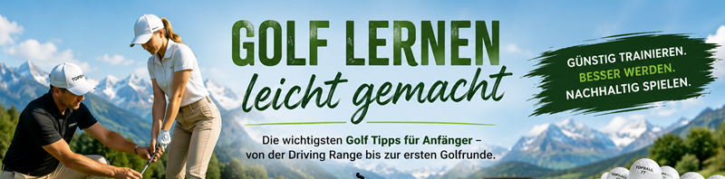 Golf lernen für Anfänger mit Golftrainer auf der Driving Range und TopBall Lakeballs – die wichtigsten Golf Tipps für einen erfolgreichen Einstieg in den Golfsport