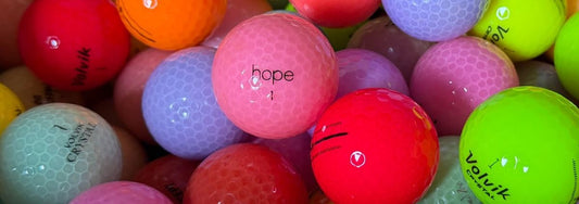 Farbige Golfbälle gelb orange pink — TopBall.ch Lakeballs Schweiz