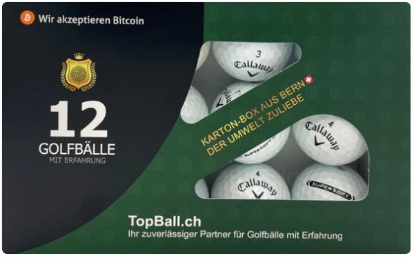 ⛳ Callaway Lakeballs 12er Box – 12 gebrauchte Golfbälle mit Erfahrung, Karton-Box aus Bern