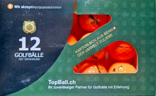 Orange Golfbälle Mix – bunte Lakeballs für bessere Sichtbarkeit auf dem Golfplatz
