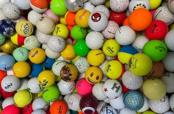⛳ Seltene und coole Golfbälle mit Motiven und Emojis – bunte Lakeballs von TopBall aus Bern