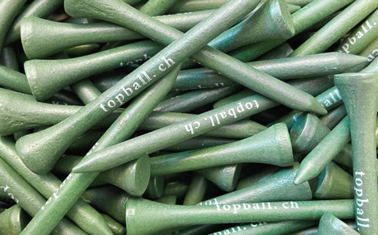 Topball Holztees Grün zum absoluten super "Big Savin Pack" Preis